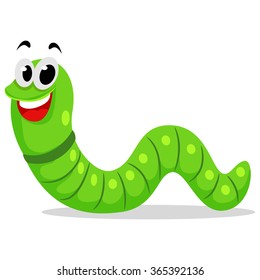 Vector Illustration Cute Caterpillar Mascot Stock Vector (Royalty Free ...