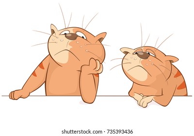 Vector Illustration of  Cute Cats. Cartoon Character