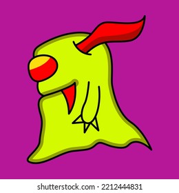 Vector illustration of cute character monster