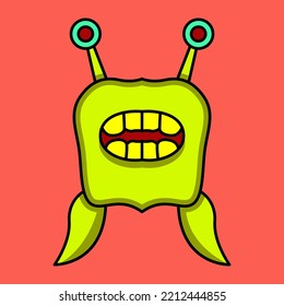 Vector illustration of cute character monster