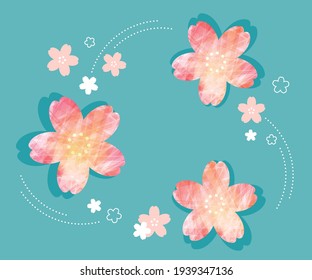 Vector illustration of cute cherry blossoms