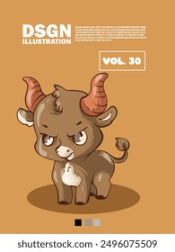 Ilustración vectorial de una historieta linda del niño de los animales de Chibi, buena para el uso para las camisetas y las exhibiciones impresas