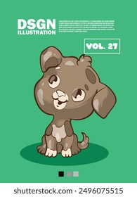 Ilustración vectorial de una historieta linda del niño de los animales de Chibi, buena para el uso para las camisetas y las exhibiciones impresas