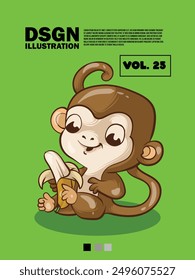 Ilustración vectorial de una historieta linda del niño de los animales de Chibi, buena para el uso para las camisetas y las exhibiciones impresas