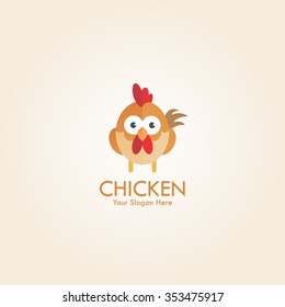 Vector Illustration of Cute Chicken Cartoon