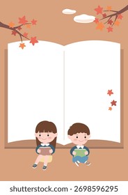 Ilustración vectorial de niños lindos.