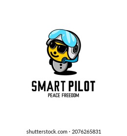 vector illustration of cute children's pilots, can be used for logos, stickers, t-shirt screen printing