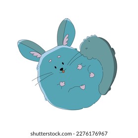 Vector illustration of cute chinchilla 