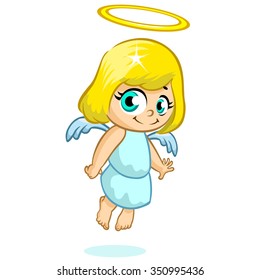 Vector illustration cute Christmas angel character