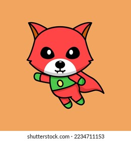 Vector illustration of cute and chubby fox