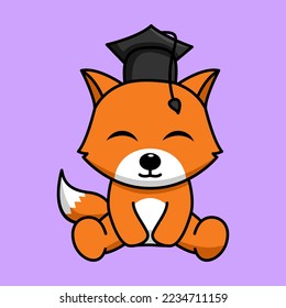 Vector illustration of cute and chubby fox