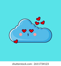 vector illustration of a cute cloud