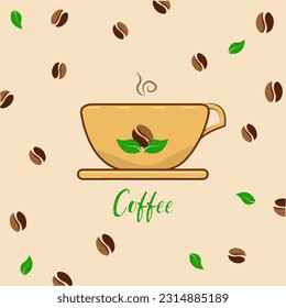 vector illustration cute coffee wallpaper
