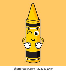 Vector Illustration Cute Crayon Character