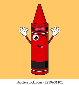 Vektorgrafik-Cute-Crayon-Zeichen