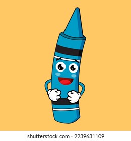 Vector Illustration Cute Crayon Character