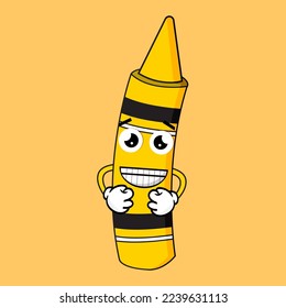 Vector Illustration Cute Crayon Character