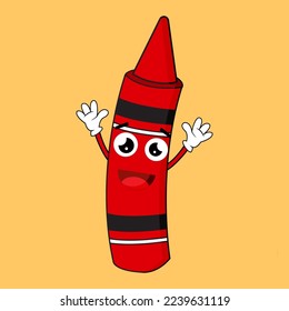 Vector Illustration Cute Crayon Character