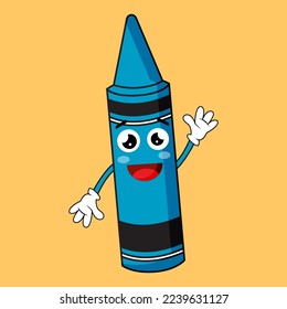 Vector Illustration Cute Crayon Character