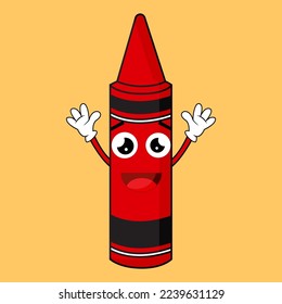 Vector Illustration Cute Crayon Character
