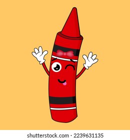 Vektorgrafik-Cute-Crayon-Zeichen