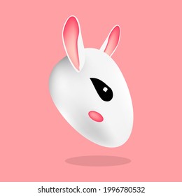 Vector illustration, cute creature with little ears