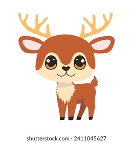 Vector illustration with cute deer