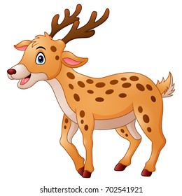 Vector illustration of Cute deer cartoon