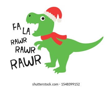 Christmas Dino mascot 8515207 Vector Art at Vecteezy