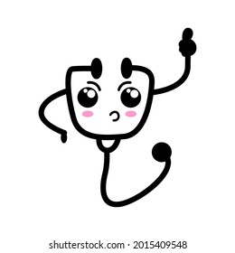 Vector illustration of cute doctor examination tool kawaii