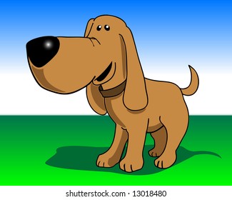 vector illustration of a cute dog