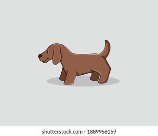 Ilustración vectorial del perro lindo
