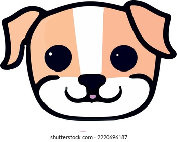 Vector illustration of cute dog. 