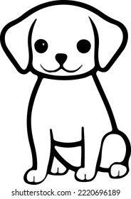 Vector illustration of cute dog. 