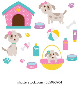 Vector Illustration Of Cute Dog