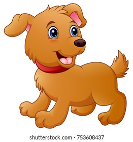 Vector illustration of Cute dog cartoon