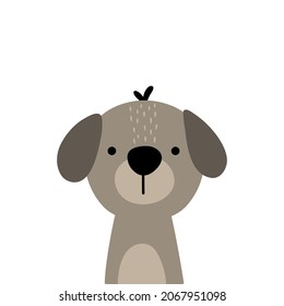 vector illustration of a cute dog  on isolated background, lovely illustration for kids posters, clothes, etc.