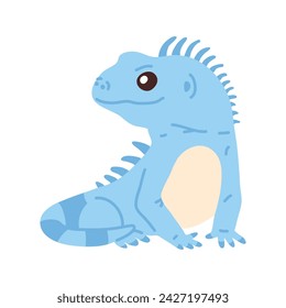 Vector illustration cute doodle baby iguana for digital stamp,greeting card,sticker,icon, design