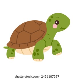Vector illustration cute doodle baby turtle for digital stamp,greeting card,sticker,icon, design