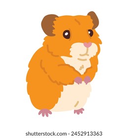 Vector illustration cute doodle baby hamster for digital stamp,greeting card,sticker,icon, design