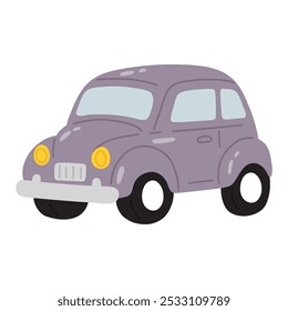 Ilustración vectorial lindo doodle coche para sello digital, tarjeta de felicitación, etiqueta engomada, icono, diseño