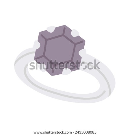 Vector illustration cute doodle engagement ring  for digital stamp,greeting card,sticker,icon, design