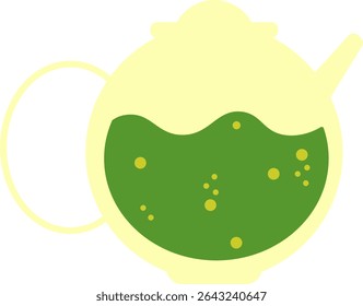 Ilustração vetorial de chaleira de doodle bonito