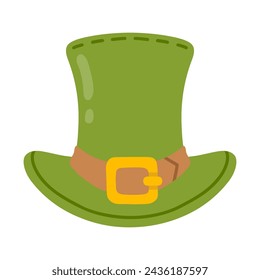 Vector illustration cute doodle leprechaun hat for digital stamp,greeting card,sticker,icon, design