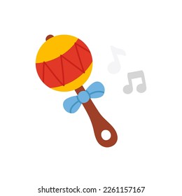 Vector illustration of cute doodle maracas for digital stamp,greeting card,sticker,icon,design