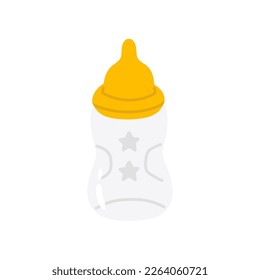 Ilustración vectorial de la botella de leche de doodle lindo para sello digital, tarjeta de saludo, pegatina, icono,diseño