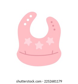 Vector illustration of cute doodle silicone bib for digital stamp,greeting card,sticker,icon,design