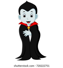 vector illustration of Cute Dracula Cartoon