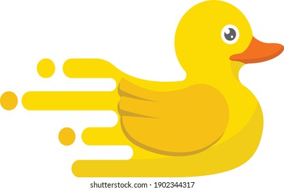 Vector illustration the cute duck
