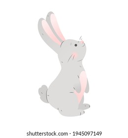 vector illustration cute easter bunny rabbit